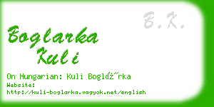 boglarka kuli business card